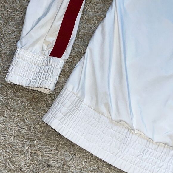 Nike Sportswear Retro White Red Stripe Arms Full Zip Athletic Jacket Women’s Lar - Picture 10 of 16